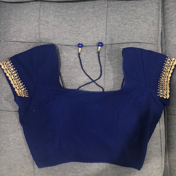 Saree Indian Wedding Traditional royal blue Sari - Picture 1 of 7